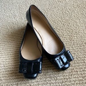 Kate Spade Black Patent Leather Driver Flats, Size 8.5